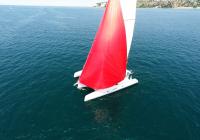 rosso gennaker turchese equipaggio bianco barca a vela neel 45